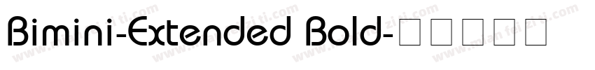 Bimini-Extended Bold字体转换